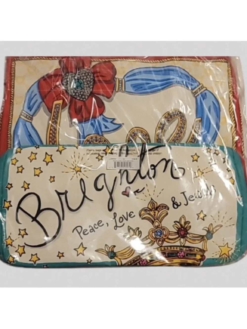 BRIGHTON SPARKLE AND SHINE CANVAS TOTE artwork BY TOM CLANCY NWT LTD ED